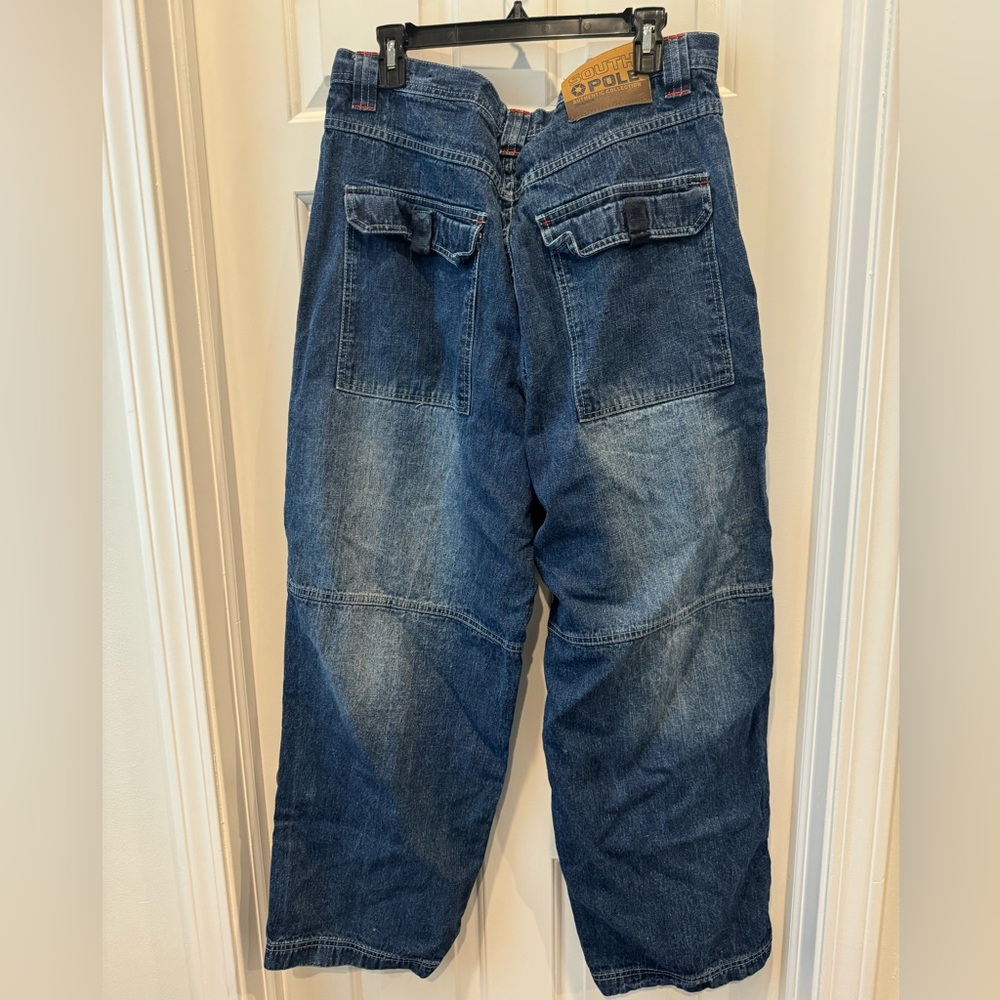 Southpole Baggy Cargo Jeans Men’s Wide Leg Utility Denim Y2K Streetwear Skater - Picture 2 of 9